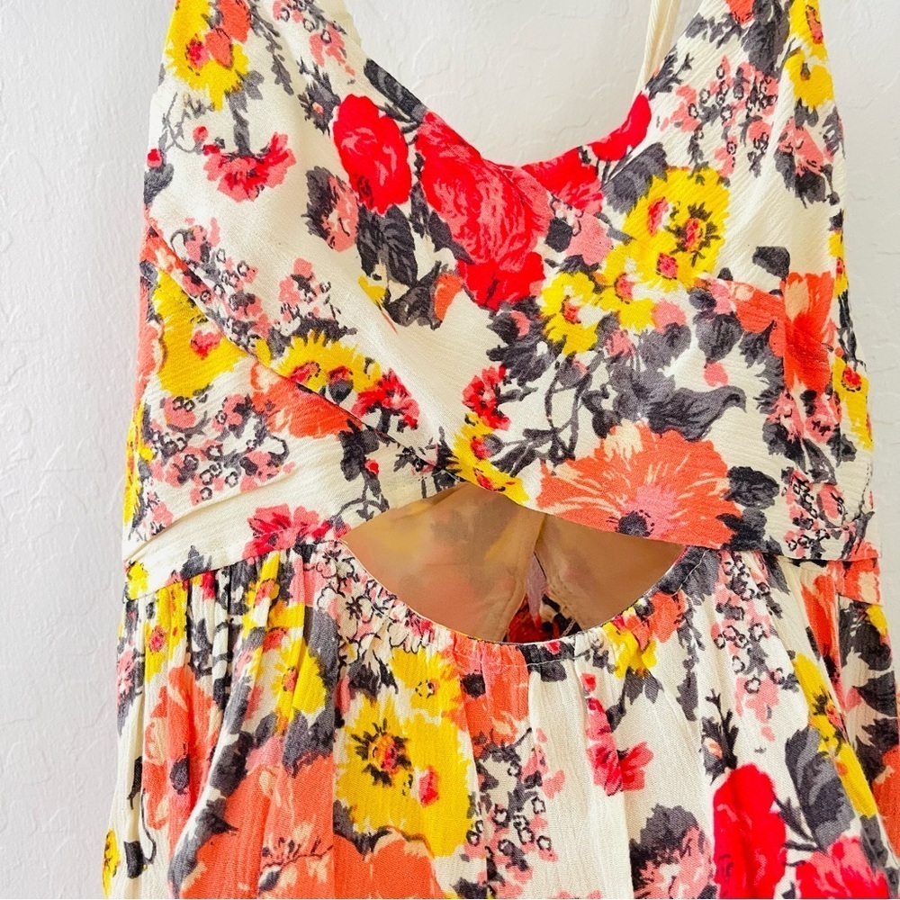 Free People Floral Camisole in Orange and Yellow - Picture 6 of 8